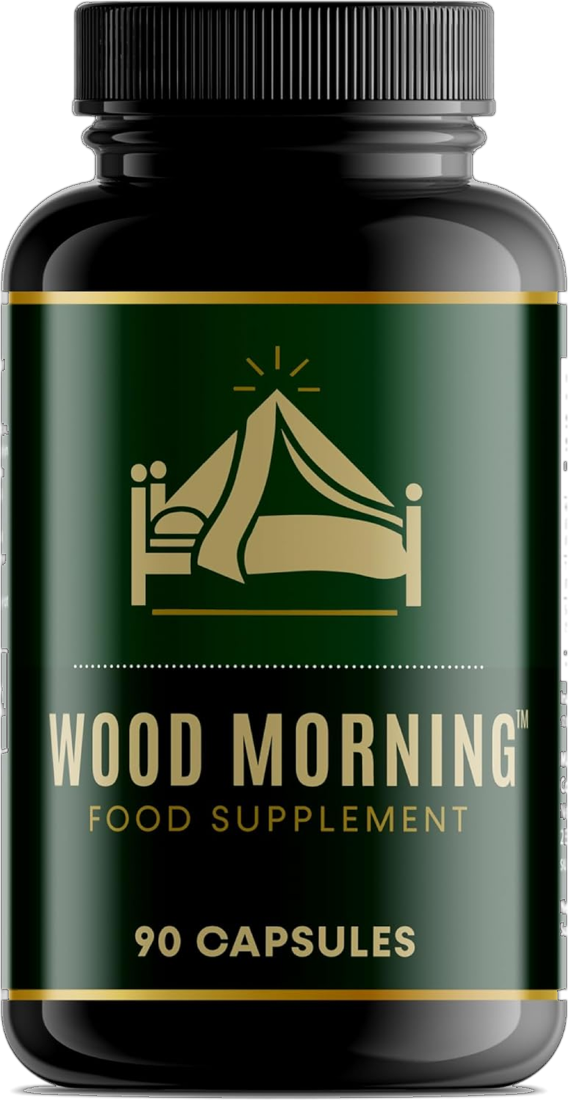 Wood Morning food supplement bottle, 90 capsules